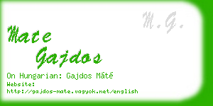 mate gajdos business card