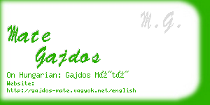 mate gajdos business card